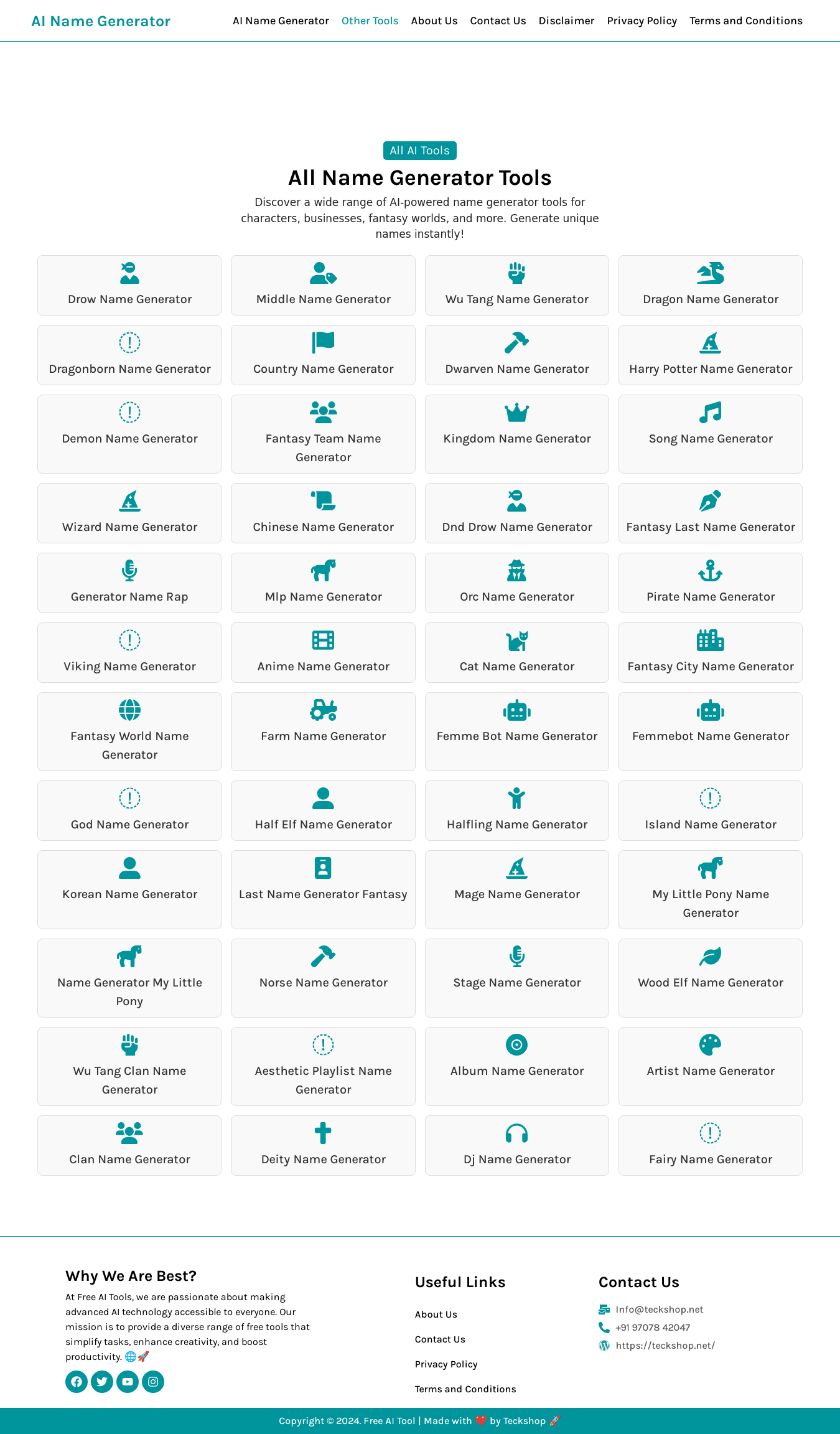 210+ Free AI Name Generator Tools Website for Passive Income Generation