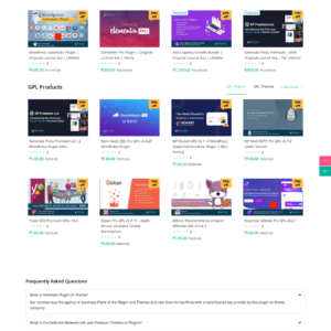 WordPress Theme and Plugin Selling Website Template with 500+ Products