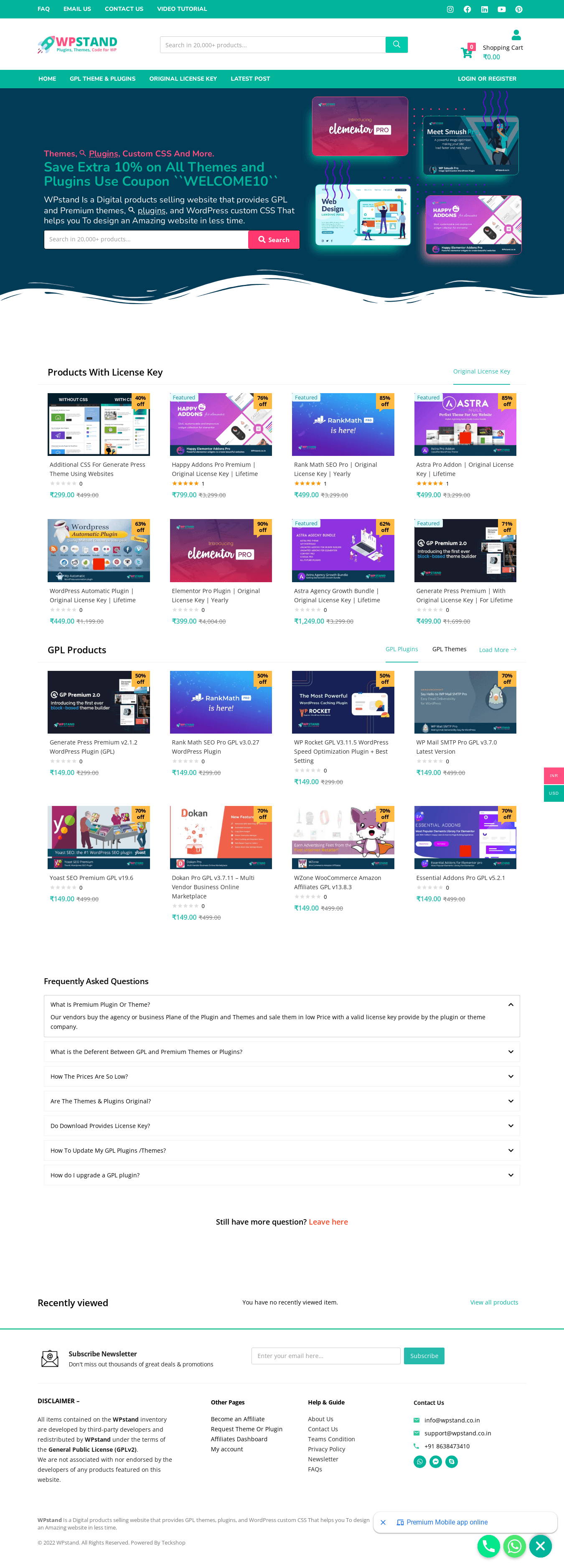 WordPress Theme and Plugin Selling Website Template with 500+ Products