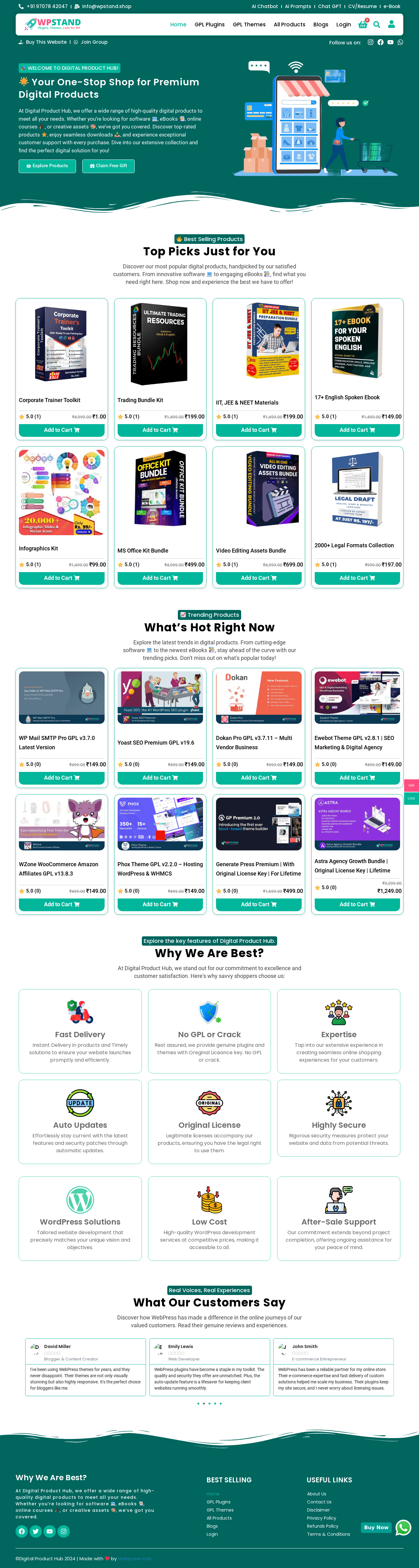High Converting Digital Product Selling Website Template with 2000+ Products